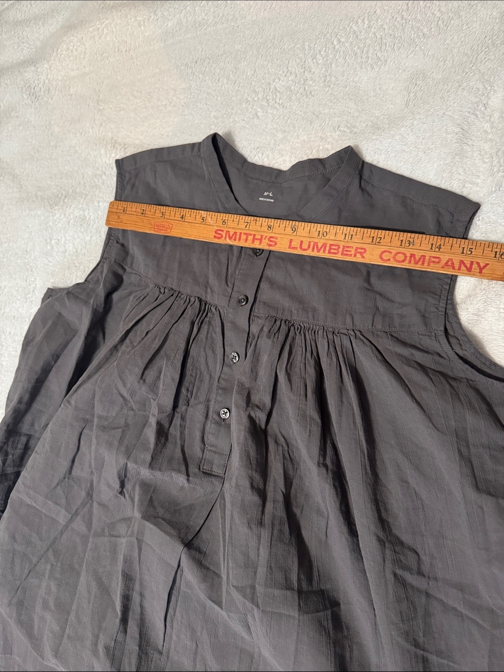 Muji Sleeveless Tunic in Charcoal Gray - Picture 4 of 6